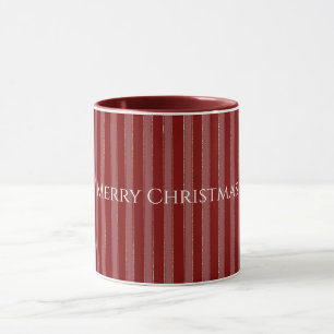Mug Noël Rayures Rouges Or