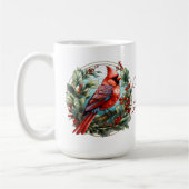 Mug Noël Red Cardinal Holly Berries Festival (Gauche)