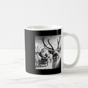 Mug Noël Reindeer Père Noël Selfie Drôle Noël Hommes F