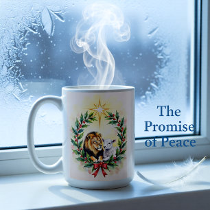 Mug Noël religieux Le Lion et l'Agneau avec Sta