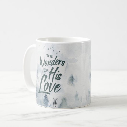 Mug Noël Religieux Merveilles de ses Bénédictions d'Am (Devant gauche)
