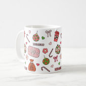 Mug Noël rétro coloré (Devant gauche)