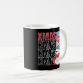 Mug Noël rétro du gentil Snowman (Devant droit)