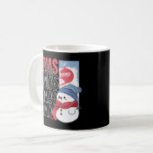 Mug Noël rétro du gentil Snowman (Devant gauche)