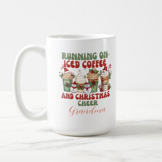 Mug Noël rétro en cours sur un café glacé citation 202 (Gauche)