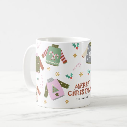 Mug Noël rétro, laide (Devant gauche)