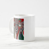 Mug Noël Retro Texture Vintage Art Abstrait Imprimer (Devant gauche)