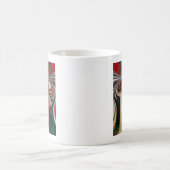 Mug Noël Retro Texture Vintage Art Abstrait Imprimer (Centre)