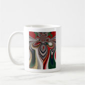 Mug Noël Retro Texture Vintage Art Abstrait Imprimer (Gauche)