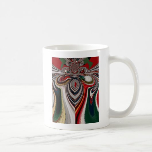Mug Noël Retro Texture Vintage Art Abstrait Imprimer (Droite)