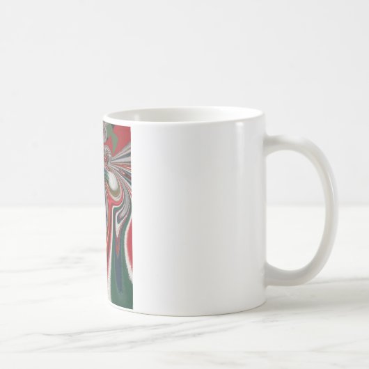 Mug Noël Retro Texture Vintage Art Abstrait Imprimer (Droite)