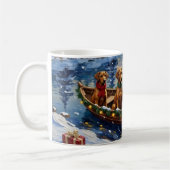 Mug Noël Rhodesian Ridgeback Bateau Fêtes (Gauche)