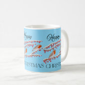 Mug Noël Robin Bleu (Devant droit)