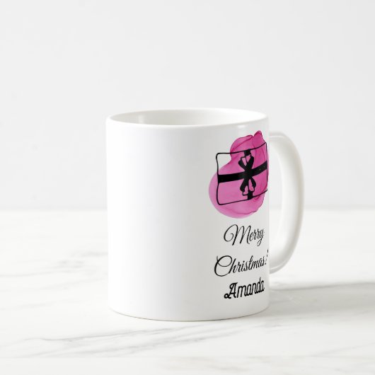 Mug Noël rose (Devant droit)