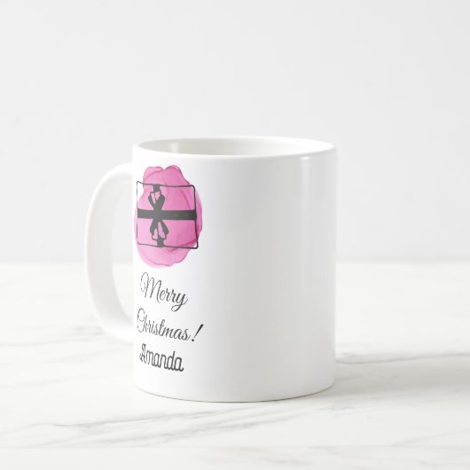 Mug Noël rose (Devant gauche)