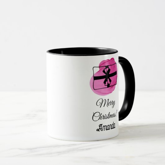 Mug Noël rose (Devant droit)