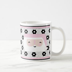 Mug Noël rose Carrelage rétro