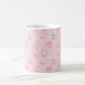 Mug Noël rose Coquette Bow Motif Sans Couture (Centre)