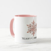 Mug Noël rose Gold Snowflake (Devant gauche)