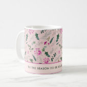 Mug Noël rose pâle (Devant gauche)