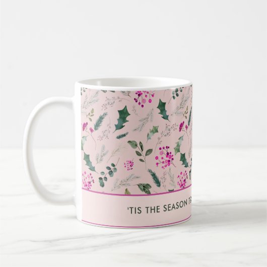 Mug Noël rose pâle (Gauche)