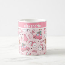Noël rose personnalisable sans couture