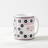 Mug Noël rose rétro (Devant droit)
