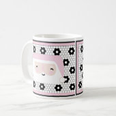 Mug Noël rose rétro (Devant gauche)