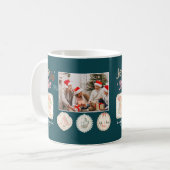 Mug Noël Rose Vert Rétro (Devant gauche)