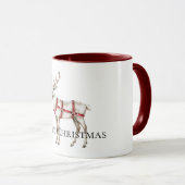 Mug Noël Rouge Blanc Peppermenthe Reindeer (Devant droit)