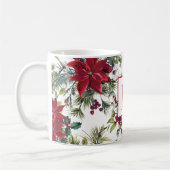 Mug Noël rouge Monogram Poinsettia (Gauche)