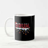 Mug Noël Rouge Plaid Bruh Funny Ados Garçons Enfants X (Gauche)