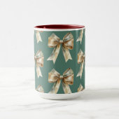 Mug Noël Rustique Chic Gold Bows (Centre)