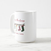 Mug Noël rustique Famille Rouge Stockage vacances (Devant gauche)