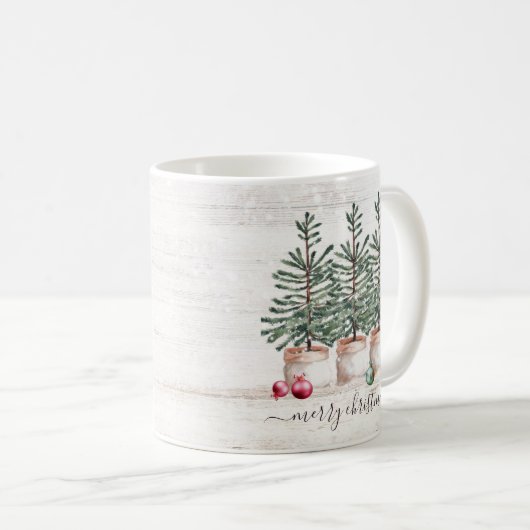 Mug Noël rustique Joyeux Noël (Devant droit)