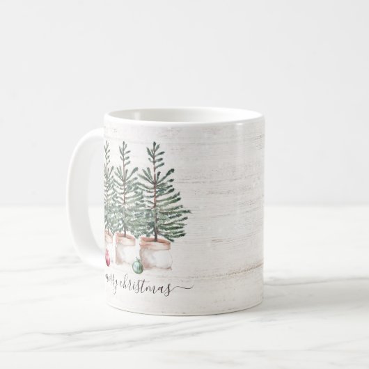 Mug Noël rustique Joyeux Noël (Devant gauche)