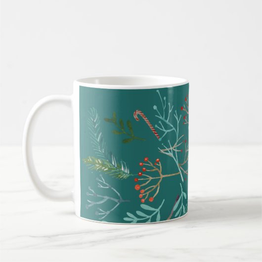 Mug Noël rustique naturel (Gauche)