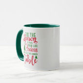 Mug Noël saison de design de choix (Devant gauche)