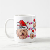 Mug Noël Santa Claus Poodle Animal de compagnie Chien  (Gauche)