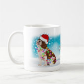 Mug Noël Santa Hat Joyeux Noël Buldog Lover (Gauche)