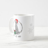 Mug Noël Santa Hat Weimaraner Chien (gris 1) mignon (Devant gauche)