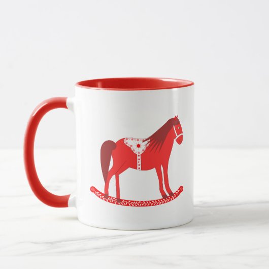 Mug Noël scandinave Cheval Rocking (Gauche)