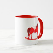 Mug Noël scandinave Cheval Rocking (Devant droit)