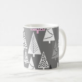 Mug Noël simple : Motif d'arbre Abstrait (Devant droit)
