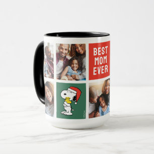 Mug Noël Snoopy & Woodstock   Meilleure maman - Collag