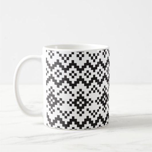 Mug Noël Snowflakes Fair Isle Seamless Patternart (Gauche)