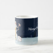 Mug Noël Snowman Rabbit Oiseau Casquette Nuit d'aquare (Centre)