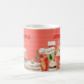 Mug Noël Soins Fille Rose Aquarelle (Centre)