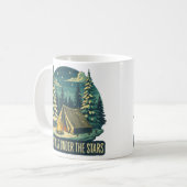 Mug Noël Sous les étoiles Scène de camping (Devant gauche)