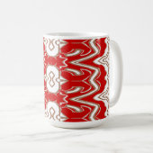 Mug Noël spécial rouge et blanc sans couture motif (Devant droit)